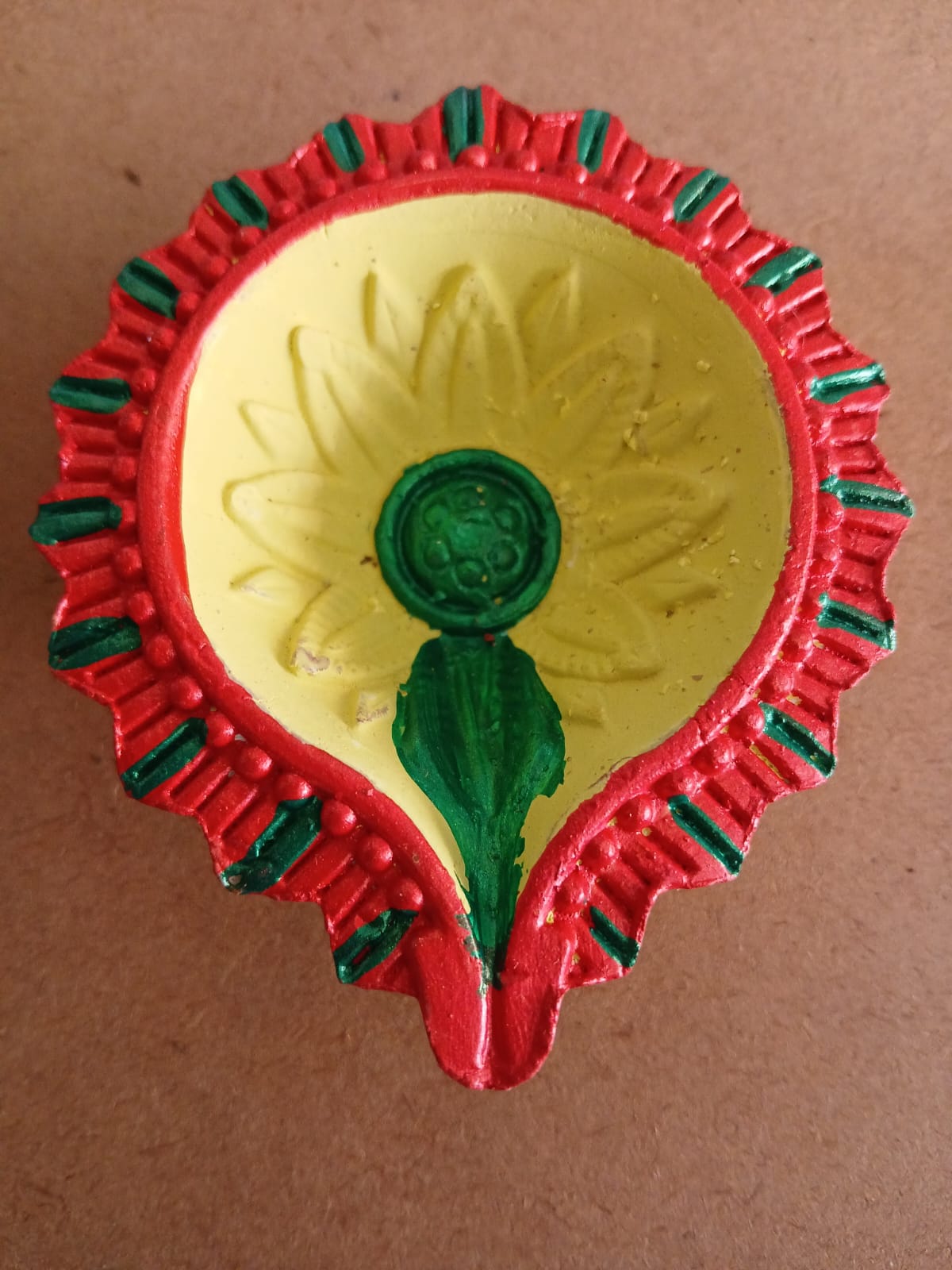 Siddhi Kalash Handcrafted PREMIUM COLOURED Clay Diyas.