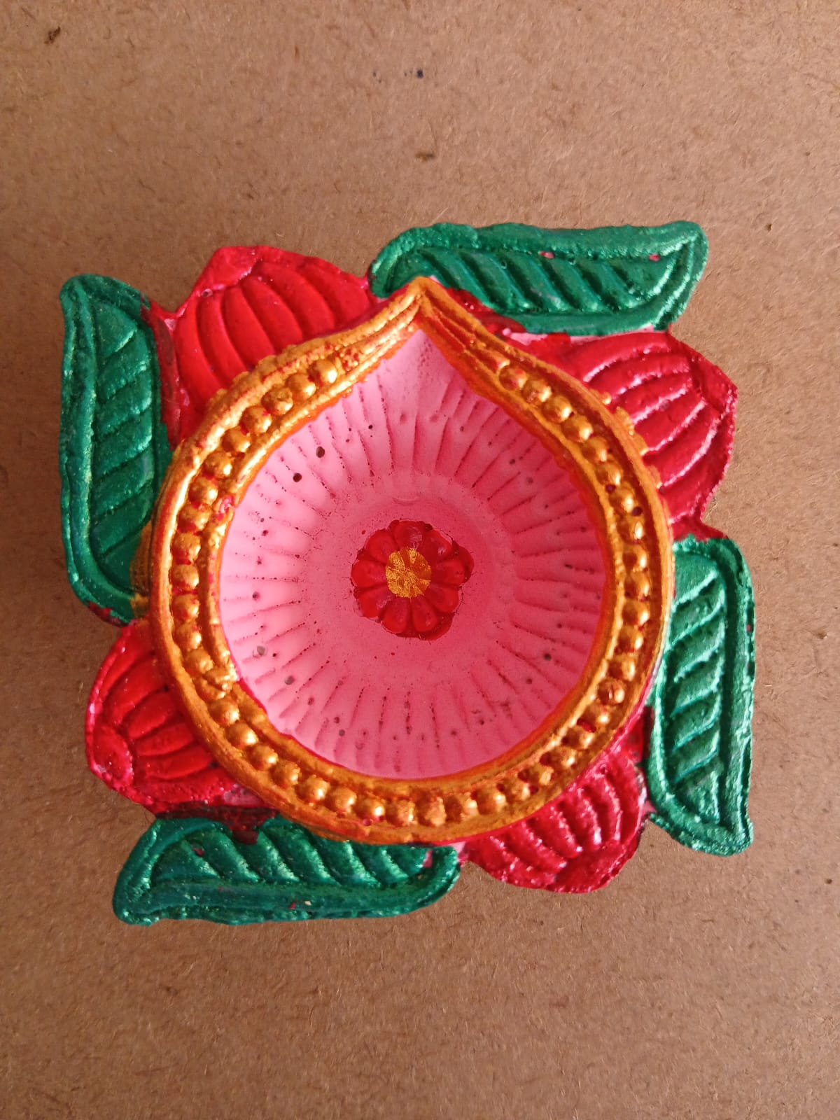 Siddhi Kalash Handcrafted PREMIUM COLOURED Clay Diyas.